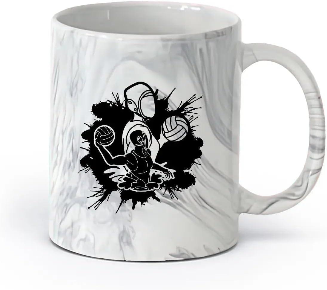 image:imageCaf et boissons chaudes Logo des joueurs de volleyball jeu dquipe sportive 11oz320ml Cadeau humoristique pour les amateurs de caf les collgues et les amis VertS08014