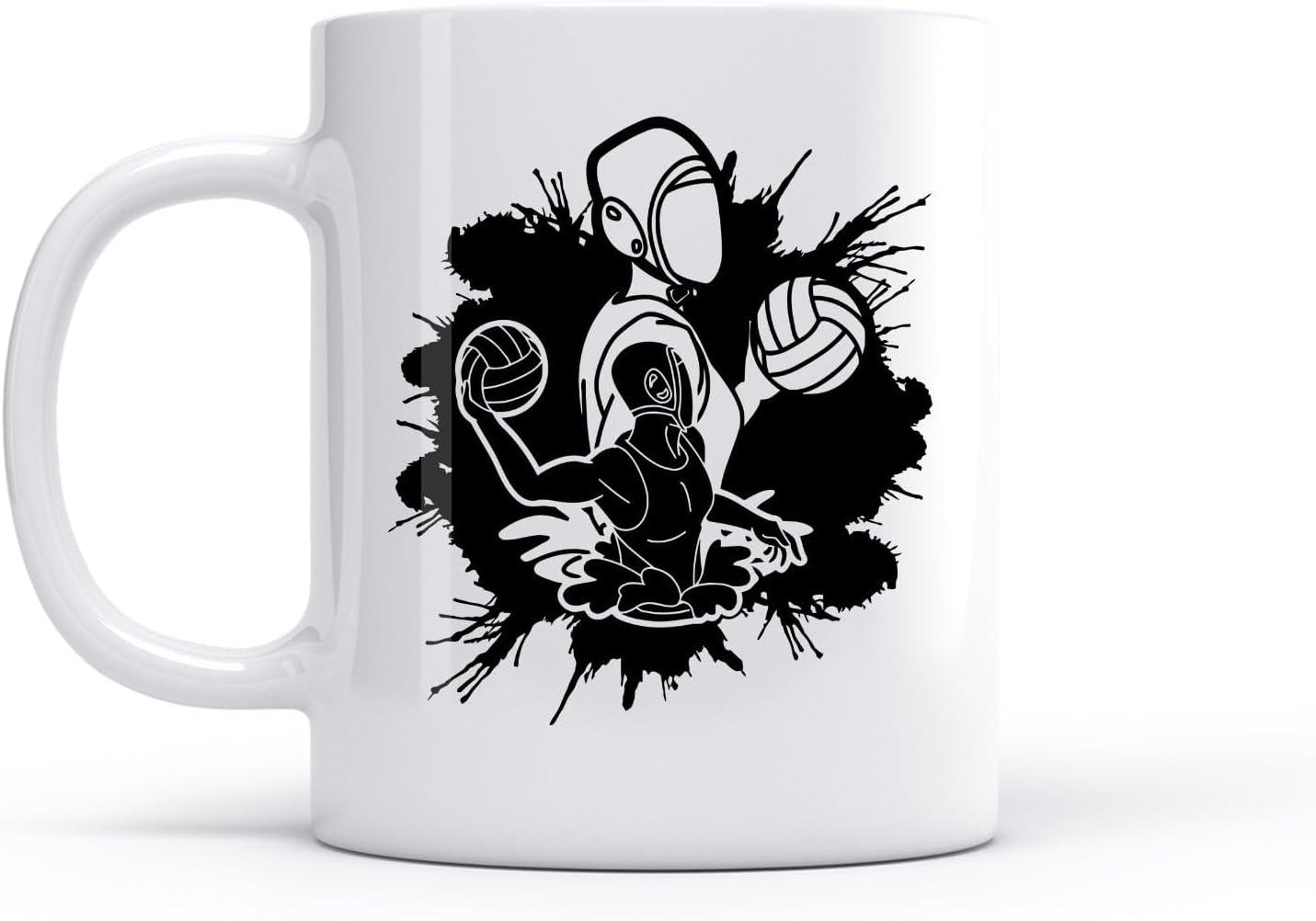 image:imageCaf et boissons chaudes Logo des joueurs de volleyball jeu dquipe sportive 11oz320ml Cadeau humoristique pour les amateurs de caf les collgues et les amis VertS08014