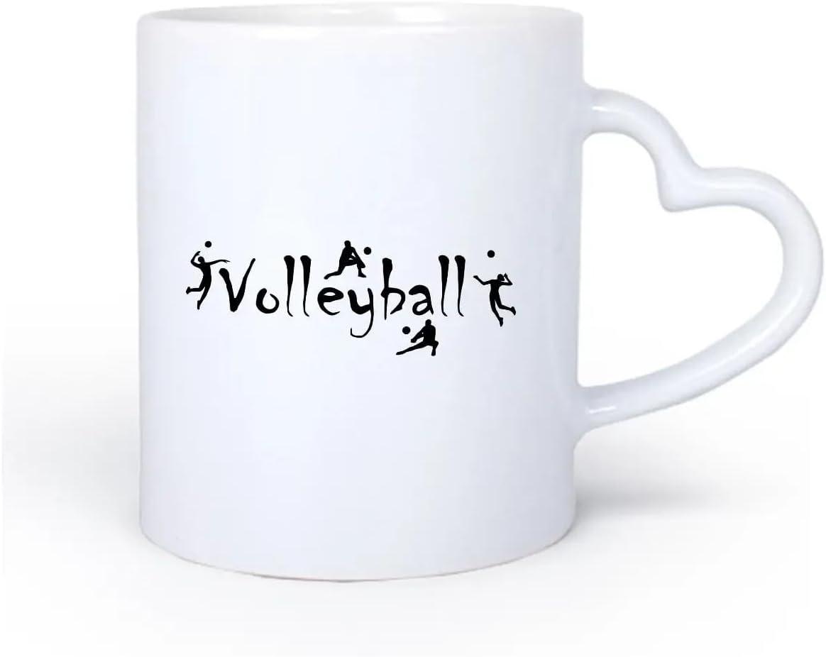 image:imageCaf et boissons chaudes Logo des joueurs de volleyball jeu dquipe sportive 11oz320ml Cadeau humoristique pour les amateurs de caf les collgues et les amis VertS08009