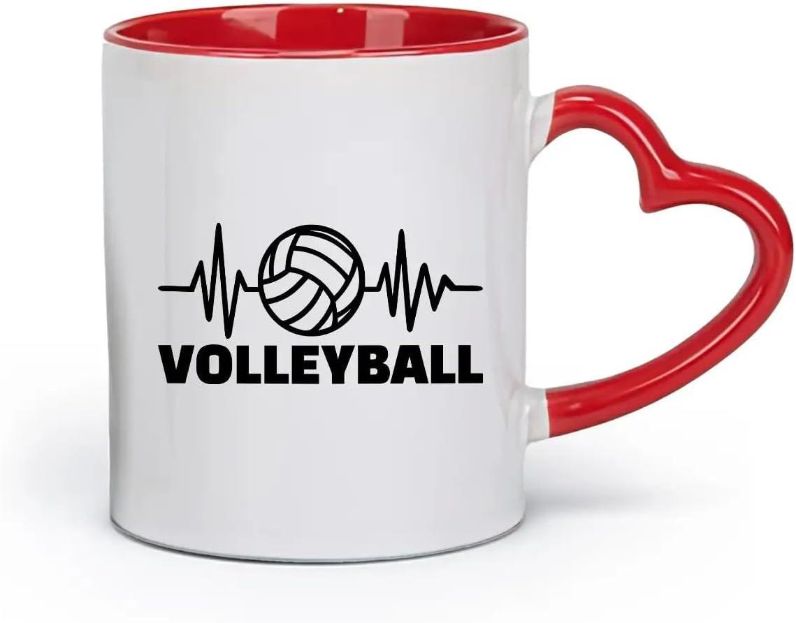 image:imageCaf et boissons chaudes Logo des joueurs de volleyball jeu dquipe sportive 11oz320ml Cadeau humoristique pour les amateurs de caf les collgues et les amis VertS08002