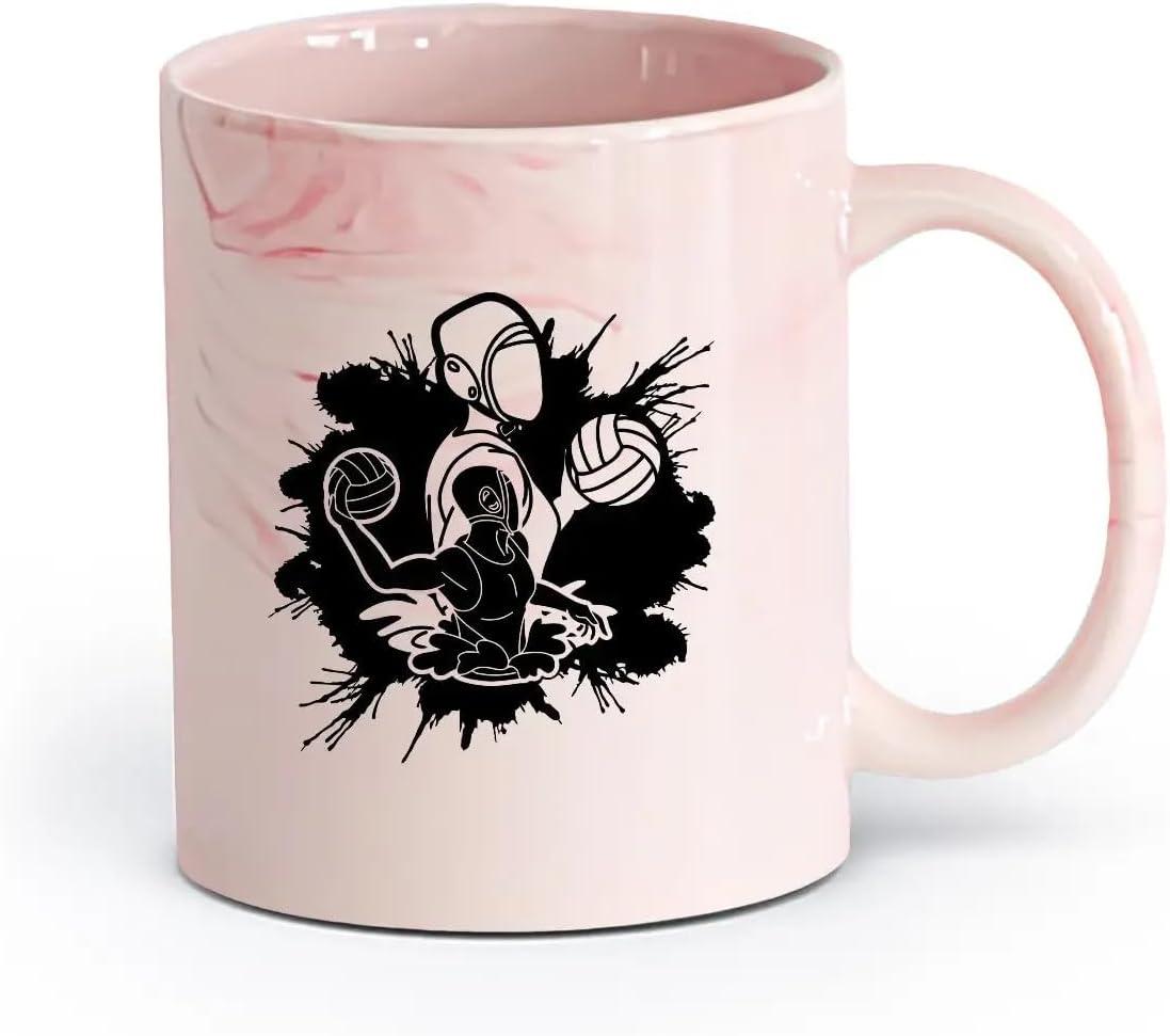 image:imageCaf et boissons chaudes Logo des joueurs de volleyball jeu dquipe sportive 11oz320ml Cadeau humoristique pour les amateurs de caf les collgues et les amis VertS08014