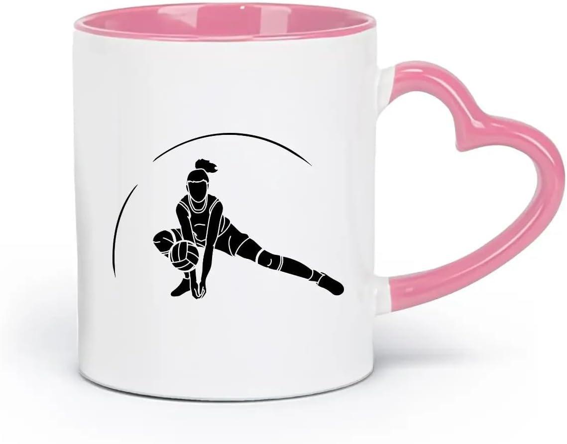 image:imageCaf et boissons chaudes Logo des joueurs de volleyball jeu dquipe sportive 11oz320ml Cadeau humoristique pour les amateurs de caf les collgues et les amis VertS08003