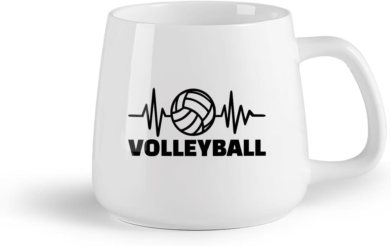image:imageCaf et boissons chaudes Logo des joueurs de volleyball jeu dquipe sportive 11oz320ml Cadeau humoristique pour les amateurs de caf les collgues et les amis VertS08002