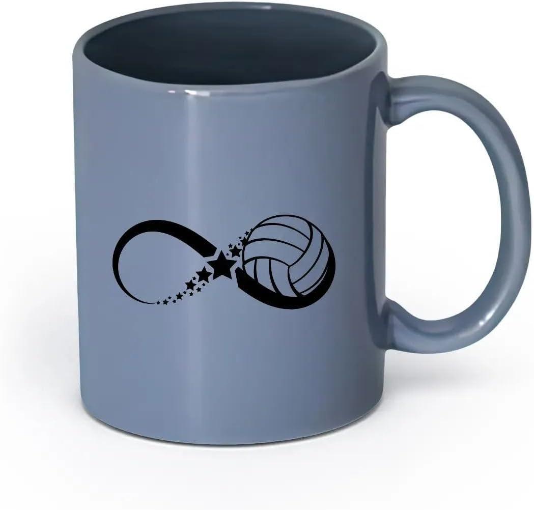 image:imageCaf et boissons chaudes Logo des joueurs de volleyball jeu dquipe sportive 11oz320ml Cadeau humoristique pour les amateurs de caf les collgues et les amis VertS07995