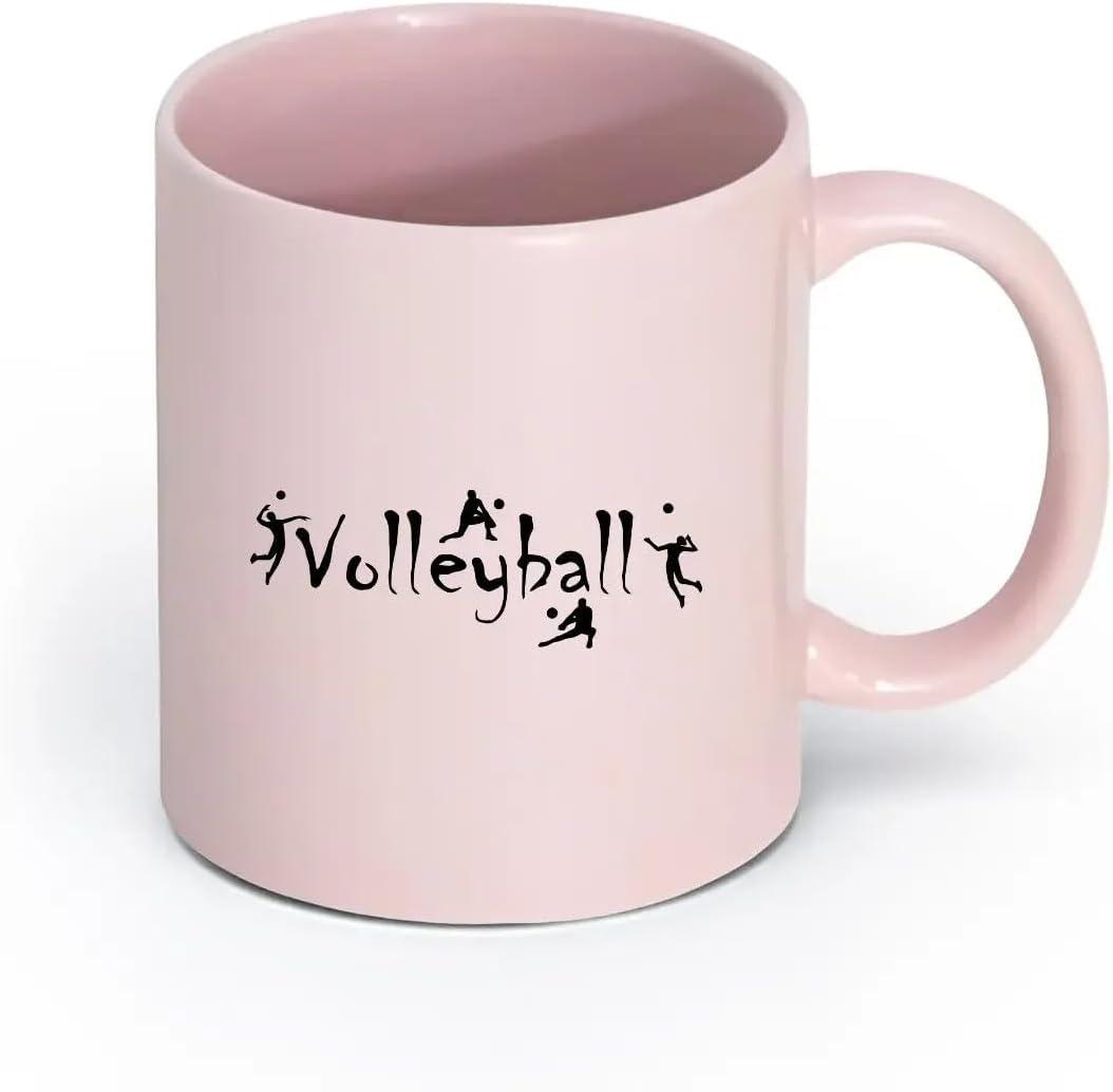 image:imageCaf et boissons chaudes Logo des joueurs de volleyball jeu dquipe sportive 11oz320ml Cadeau humoristique pour les amateurs de caf les collgues et les amis VertS08009