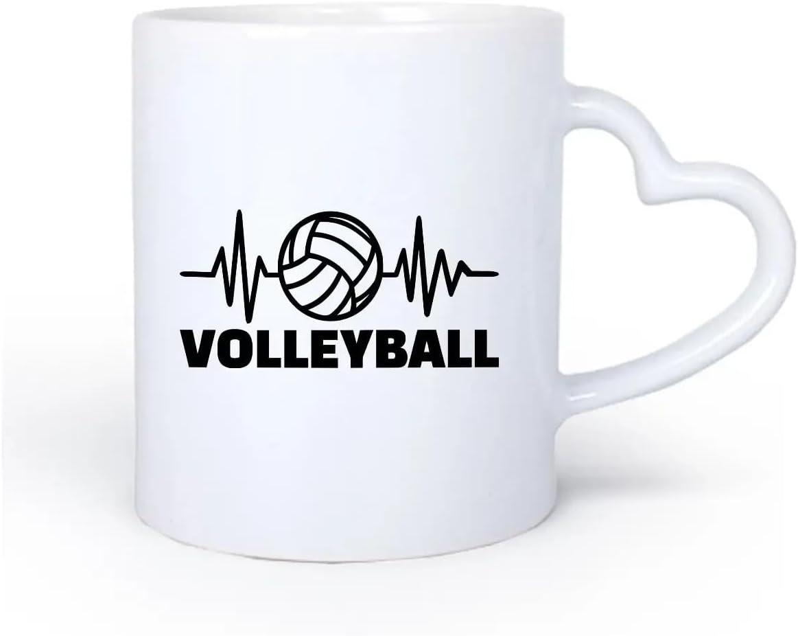 image:imageCaf et boissons chaudes Logo des joueurs de volleyball jeu dquipe sportive 11oz320ml Cadeau humoristique pour les amateurs de caf les collgues et les amis VertS08002