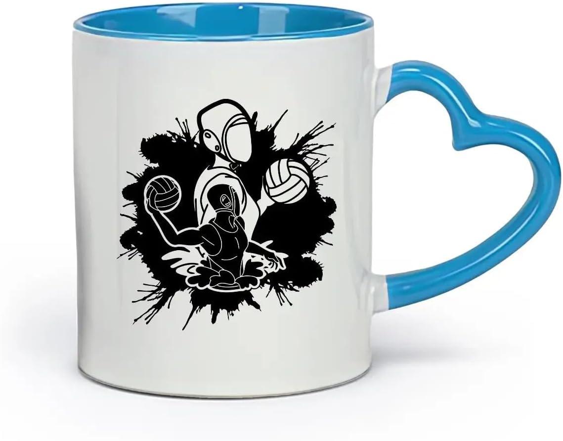 image:imageCaf et boissons chaudes Logo des joueurs de volleyball jeu dquipe sportive 11oz320ml Cadeau humoristique pour les amateurs de caf les collgues et les amis VertS08014
