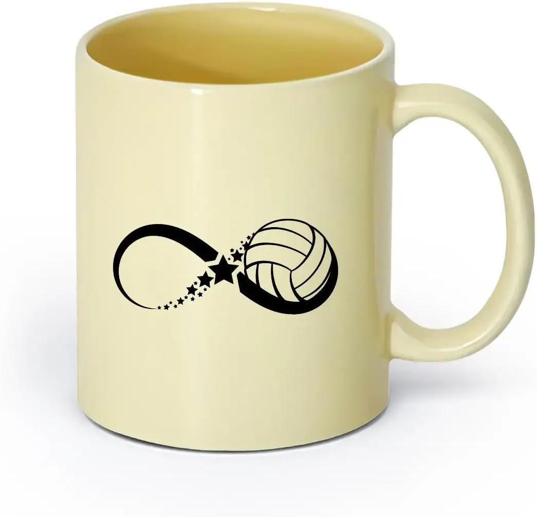 image:imageCaf et boissons chaudes Logo des joueurs de volleyball jeu dquipe sportive 11oz320ml Cadeau humoristique pour les amateurs de caf les collgues et les amis VertS07995