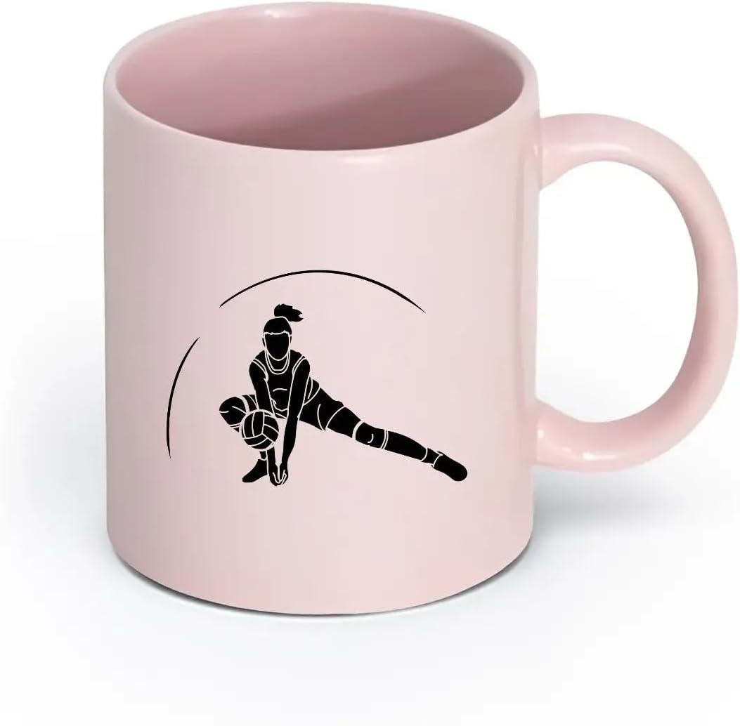 image:imageCaf et boissons chaudes Logo des joueurs de volleyball jeu dquipe sportive 11oz320ml Cadeau humoristique pour les amateurs de caf les collgues et les amis VertS08003