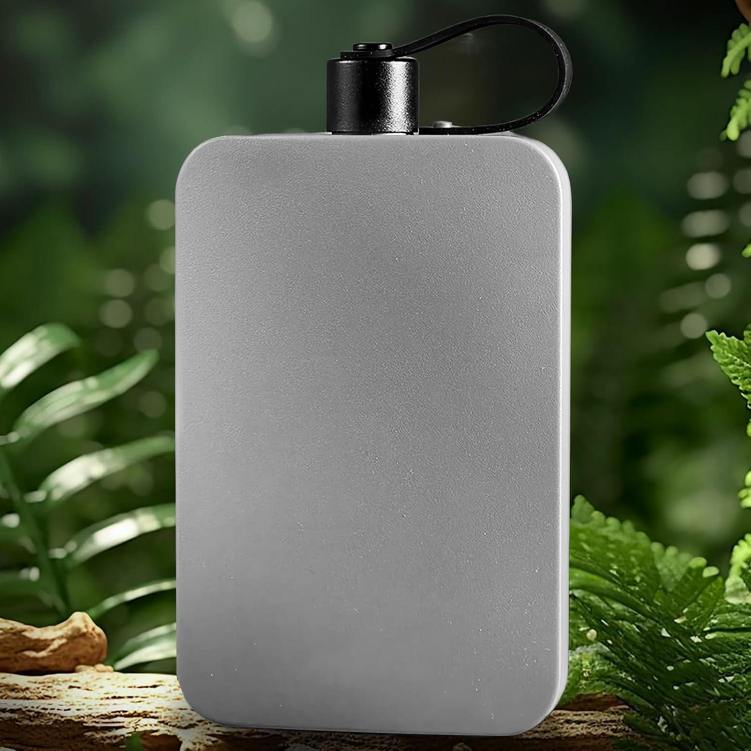 image:imageGourde PlateGourde Sport En Acier Inoxydable Avec Bouchon Tumbler Plat 500ml Pour cole Voyage Salle De Sport Concert Extrieur Camping Randonne
