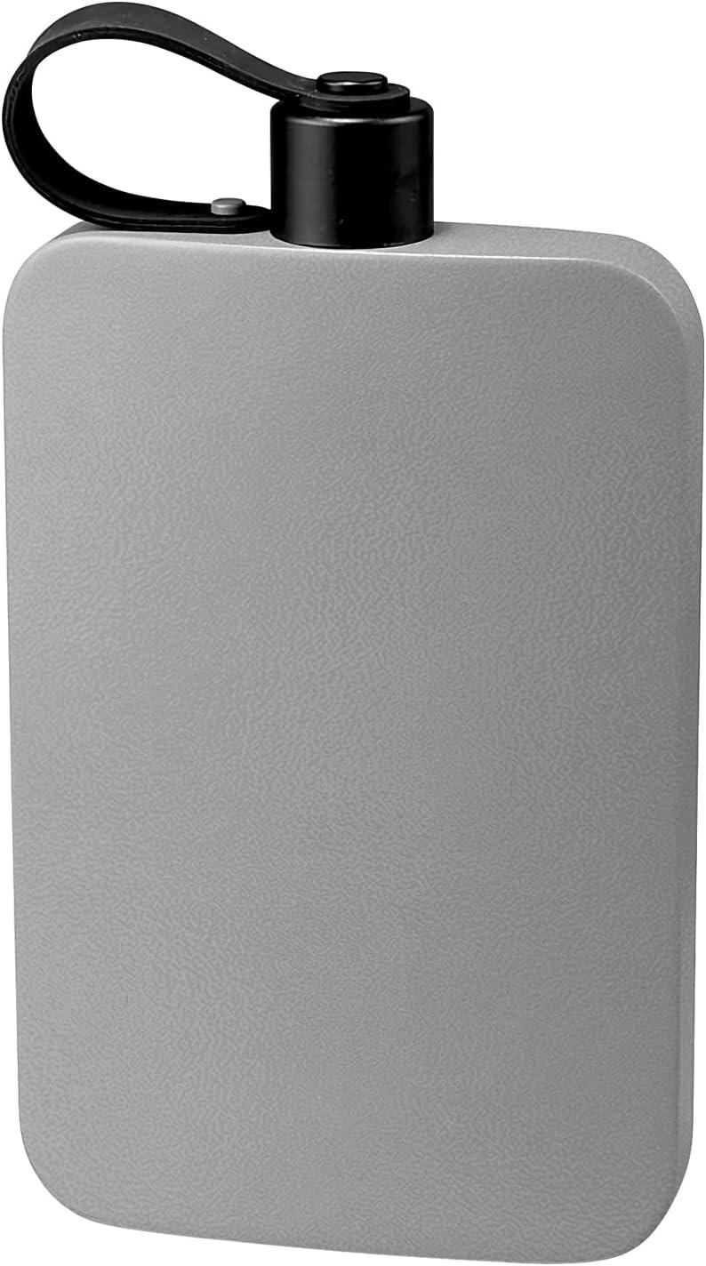 image:imageGourde PlateGourde Sport En Acier Inoxydable Avec Bouchon Tumbler Plat 500ml Pour cole Voyage Salle De Sport Concert Extrieur Camping Randonne