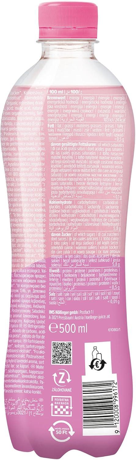 image:imageHLLINGER Bio Spritz Lavande Boisson Ptillante Vgtalienne 500ml Bouteille PET