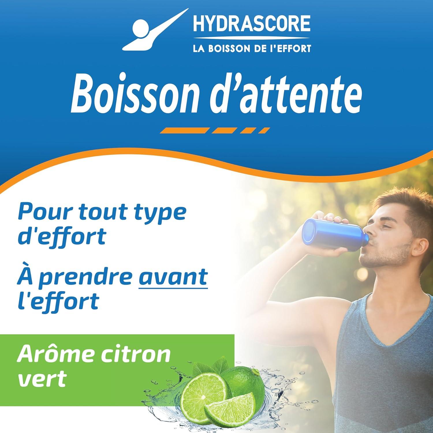 image:imageHydrascore Boisson dAttente Citron Vert 1200 g Boisson Hypotonique Avant lEffort Apporte nergie Progressive Glucides LArginine lectrolytes amp 6 Vitamines Running Vlo Trail H1030