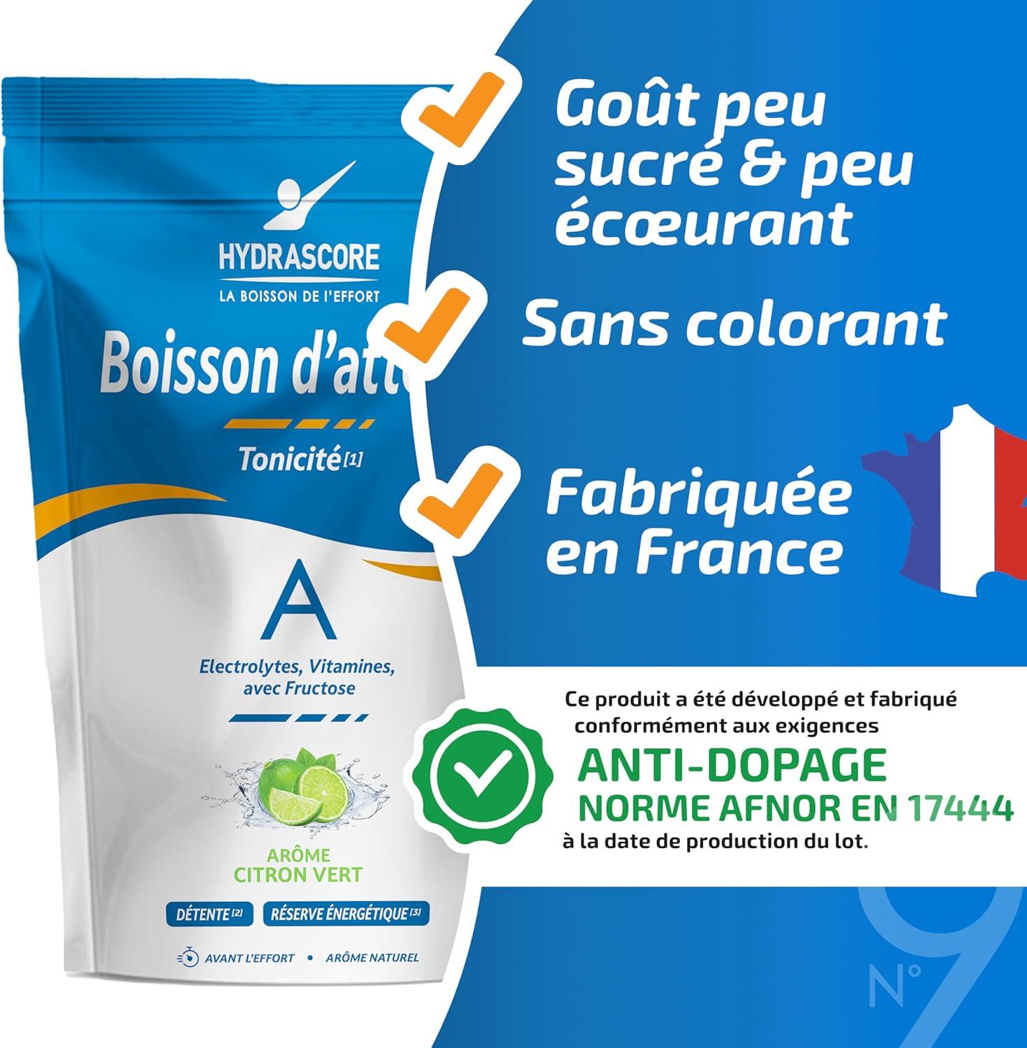 image:imageHydrascore Boisson dAttente Citron Vert 1200 g Boisson Hypotonique Avant lEffort Apporte nergie Progressive Glucides LArginine lectrolytes amp 6 Vitamines Running Vlo Trail H1030