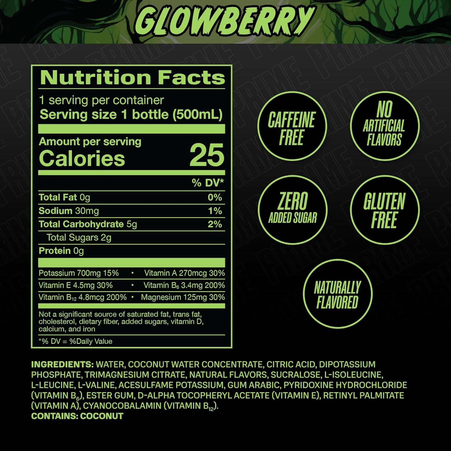 image:imagePrime Hydration Logan Paul amp KSI Glowberry Lot de 12 boissons sportives 500 mlSchokolade