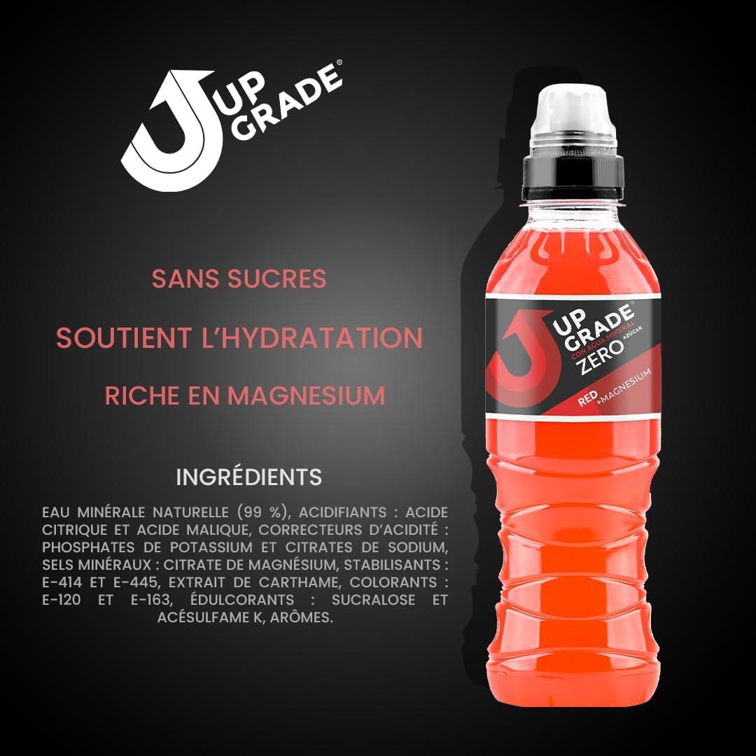 image:imageUPGRADE Zero Boisson Sportive Red Sans Sucres Riche en Magnsium 50cl Pack de 12