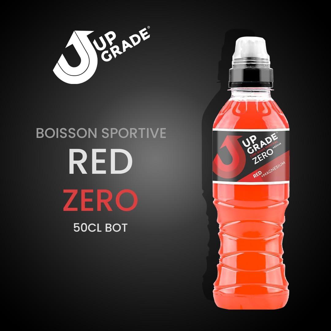 image:imageUPGRADE Zero Boisson Sportive Red Sans Sucres Riche en Magnsium 50cl Pack de 12