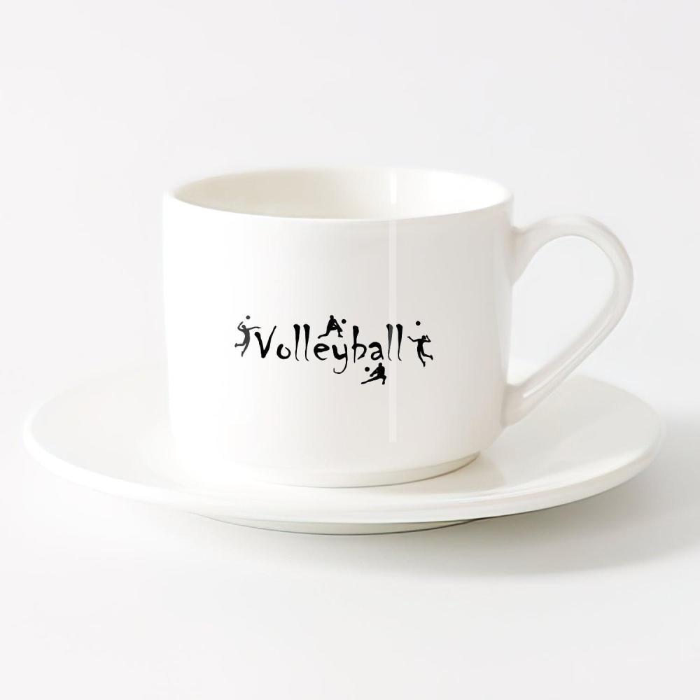 image:imageCaf et boissons chaudes Logo des joueurs de volleyball jeu dquipe sportive 11oz320ml Cadeau humoristique pour les amateurs de caf les collgues et les amis VertS08009