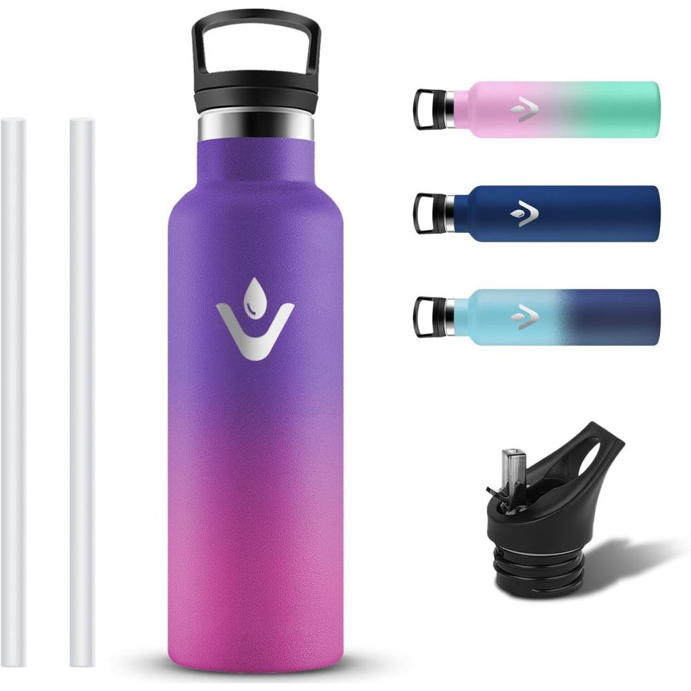 image:imageGourde Isotherme Gourde 1l Sans BPA Bouteille Isotherme Anti Fuite Gourd Metal Double Isolation Gourd Sport 24h Froid amp 12h Chaud Bouteille deau pour Randonne Camping Aptitude YogaLilarosa