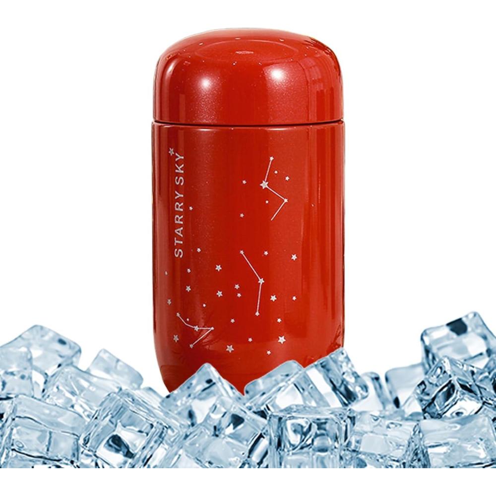 image:imageGourde Isotherme en Acier Inoxydable Gourde Sportive uf toil 500 ml Bouteille Vacuum Double Paroi Portable pour Boissons Chaudes et Froides Sport Randonne Camping Voyage ExtrieurRouge