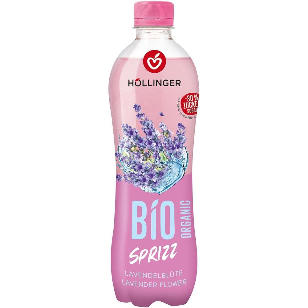 image:imageHLLINGER Bio Spritz Lavande Boisson Ptillante Vgtalienne 500ml Bouteille PET