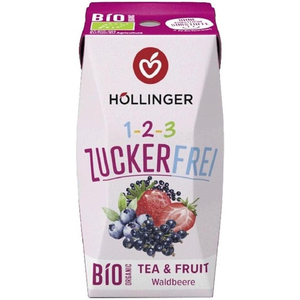 image:imageHLLINGER Bio Th et fruits des bois sans Sucre Ajout Boisson Biologique 123 Zuckerfrei 3x200ml