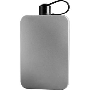 Gourde Plate,Gourde Sport En Acier Inoxydable Avec Bouchon | Tumbler Plat 500ml Pour École Voyage Salle De Sport Concert Extérieur Camping Randonnée