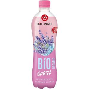 HÖLLINGER Bio Spritz Lavande, Boisson Pétillante Végétalienne, 500ml, Bouteille PET