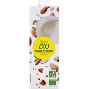 Monoprix Bio Boisson à l&rsquo;amande sans sucres bio – La brique de 1 l