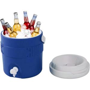 Refroidisseur de boissons de camping – pour boissons sportives de 3,8 litres, récipient extérieur isolé | Outils portables pour voyages, pique-nique, randonnée, f(Bleu)