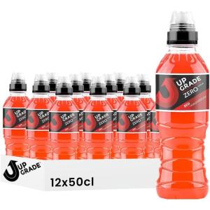 UPGRADE Zero Boisson Sportive Red, Sans Sucres, Riche en Magnésium, 50cl, Pack de 12