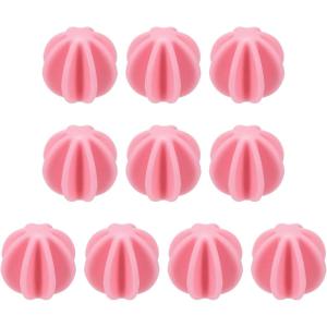 sourcing map Lot de 10 boules shaker en plastique de 4,6 cm pour mélanger les protéines, les boissons sportives – Transparent(Rose)