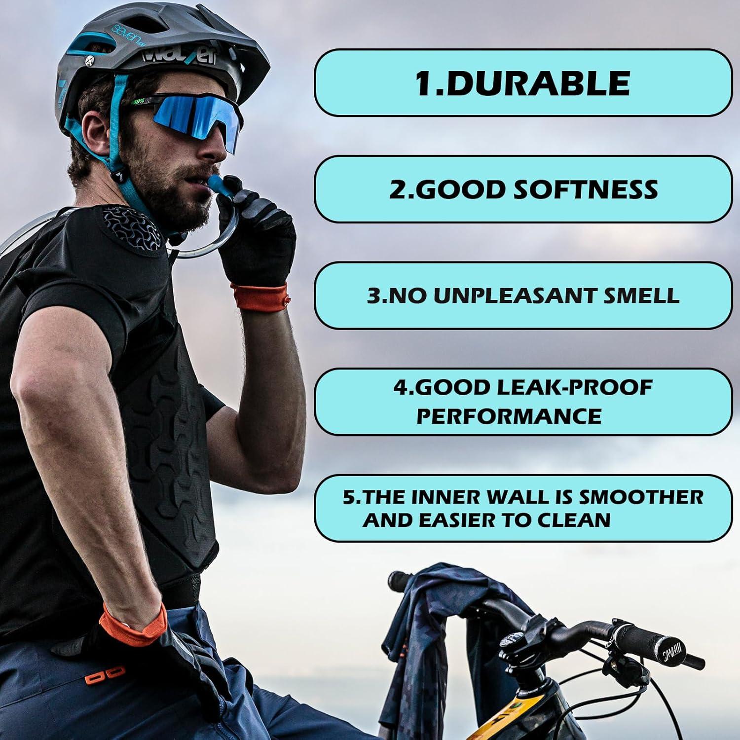 image:image2L Poche Hydratation Portable Rservoir deau de Sport tanche et Pliable Sac deau de Sport avec Tuyau 1m Sacs Dos dhydratation pour Cyclisme Camping Randonne EscaladeA
