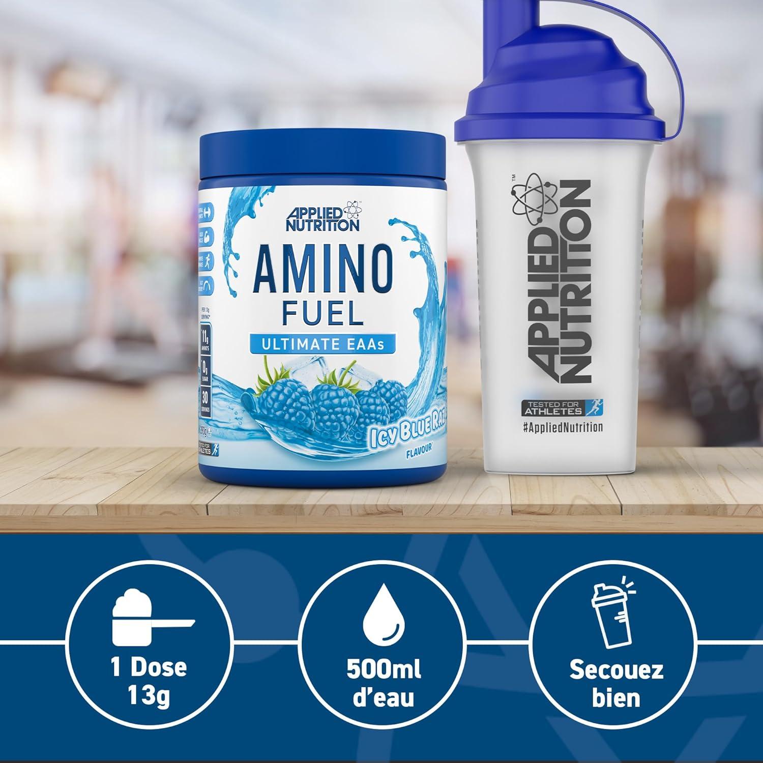 image:imageApplied Nutrition Amino Fuel Complment dAcides Amins Poudre dAcides Amins Essentiels BCAA en Poudre Carburant Musculaire et Rcupration 390 g 30 PortionsCandy Ice Blast