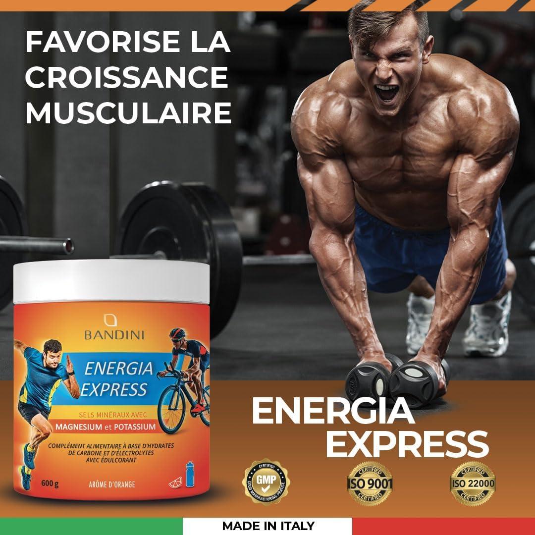 image:imageBandini Energia Express 600g Magnsium et Potassium Electrolytes en Poudre Complment alimentaire base de Glucides et Sels minraux avec Sportifs et Athltes Vegan Produit en Italie