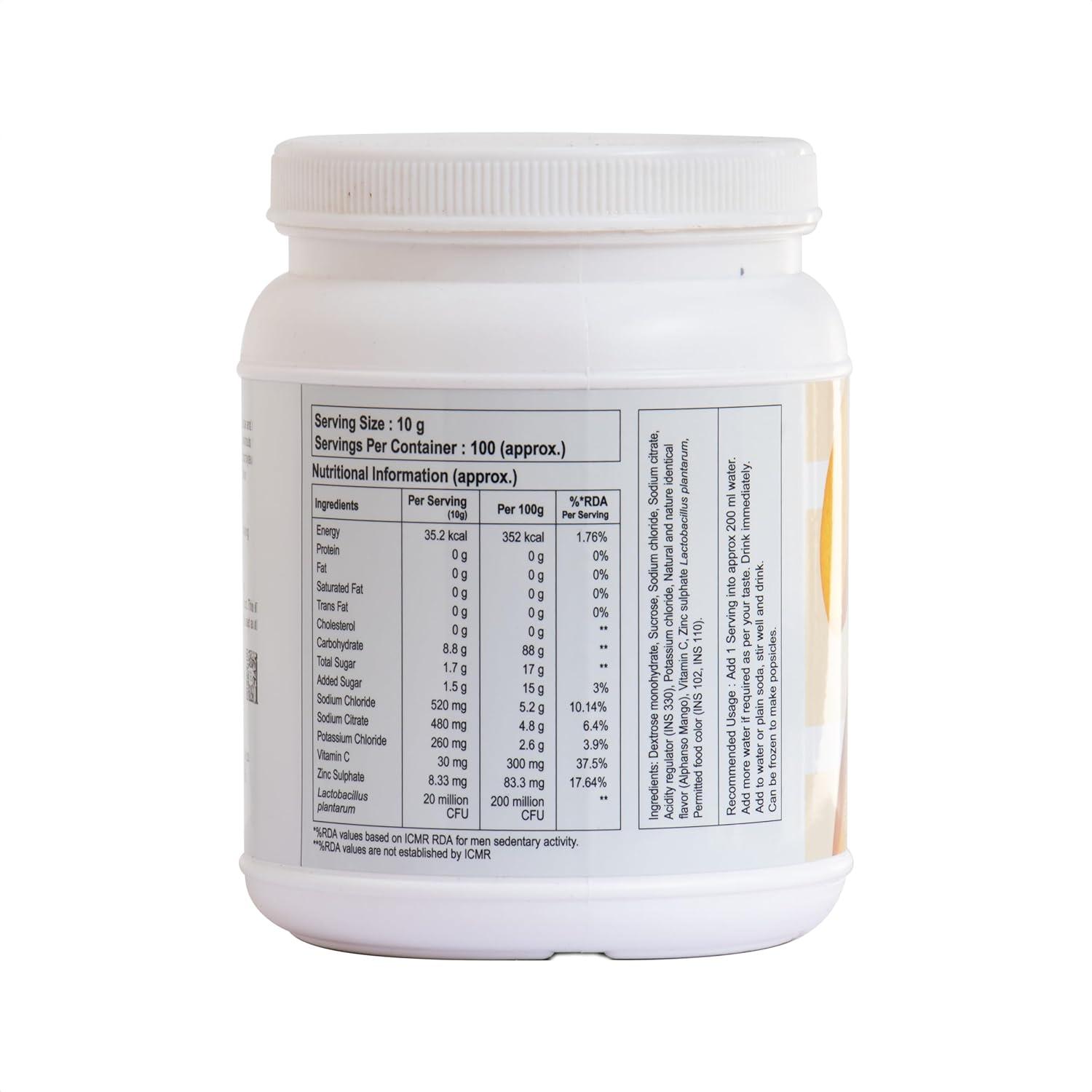 image:imageBoisson nergtique Hydratation Instantane Entranement pour Hommes et Femmes Poudre dlectrolytes Vitamine C Probiotiques Paquet de 1 kg BosberryMangue verte