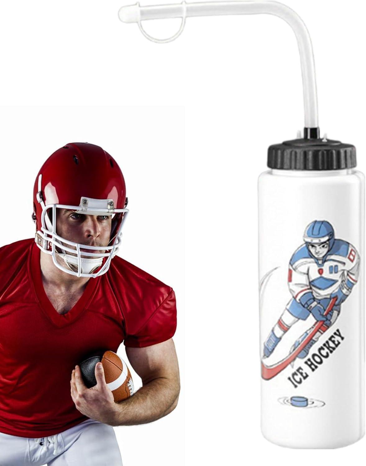image:imageBouteille deau de hockey Bouteille deau de sport pointe allonge de grande capacit de 1 L de football pour garons quipement de sport pointe tendue pour la randonne le fitnesBlanc 2