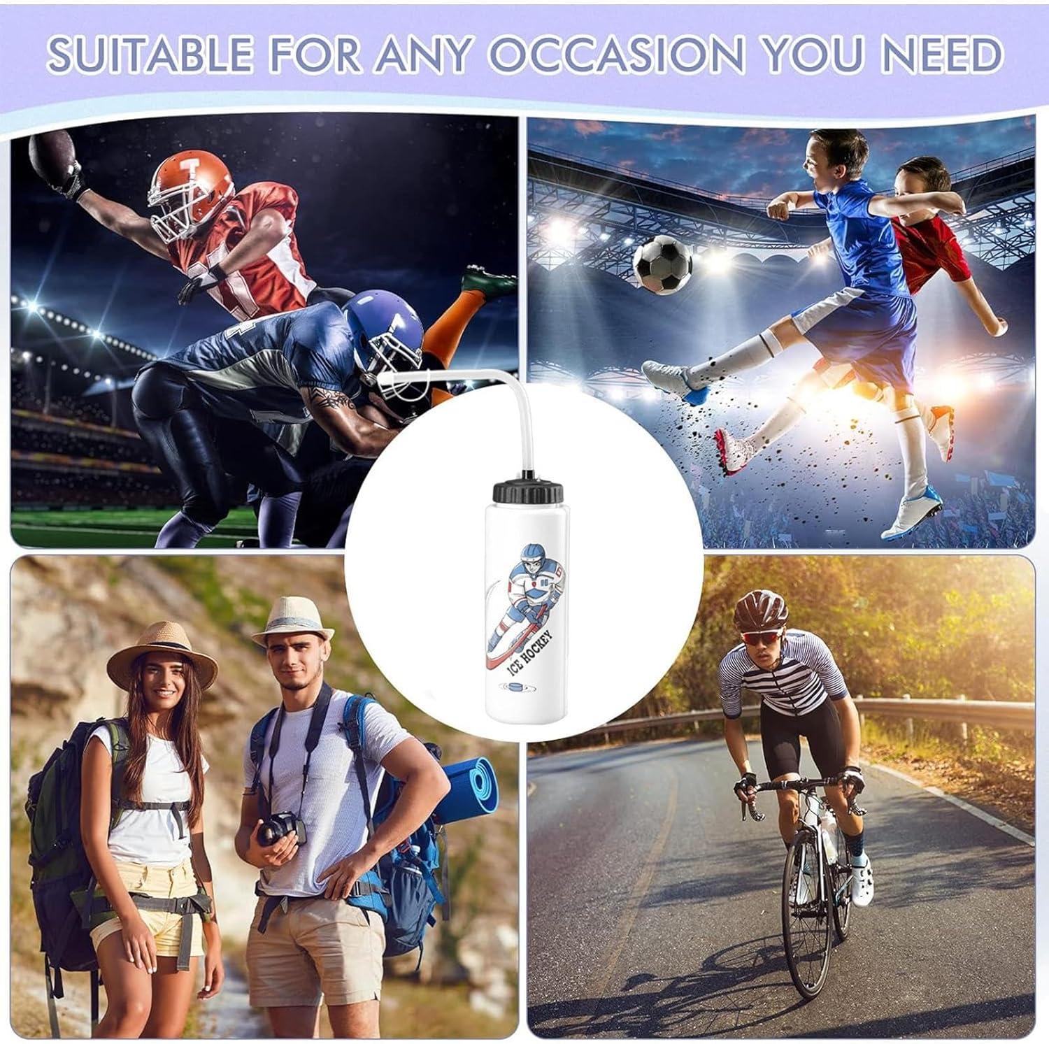 image:imageBouteille deau de hockey Bouteille deau de sport pointe allonge de grande capacit de 1 L de football pour garons quipement de sport pointe tendue pour la randonne le fitnesBlanc 2