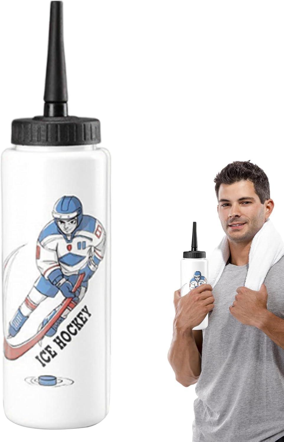 image:imageBouteille deau de hockey Bouteille deau de sport pointe allonge de grande capacit de 1 L de football pour garons quipement de sport pointe tendue pour la randonne le fitnesBlanc 1
