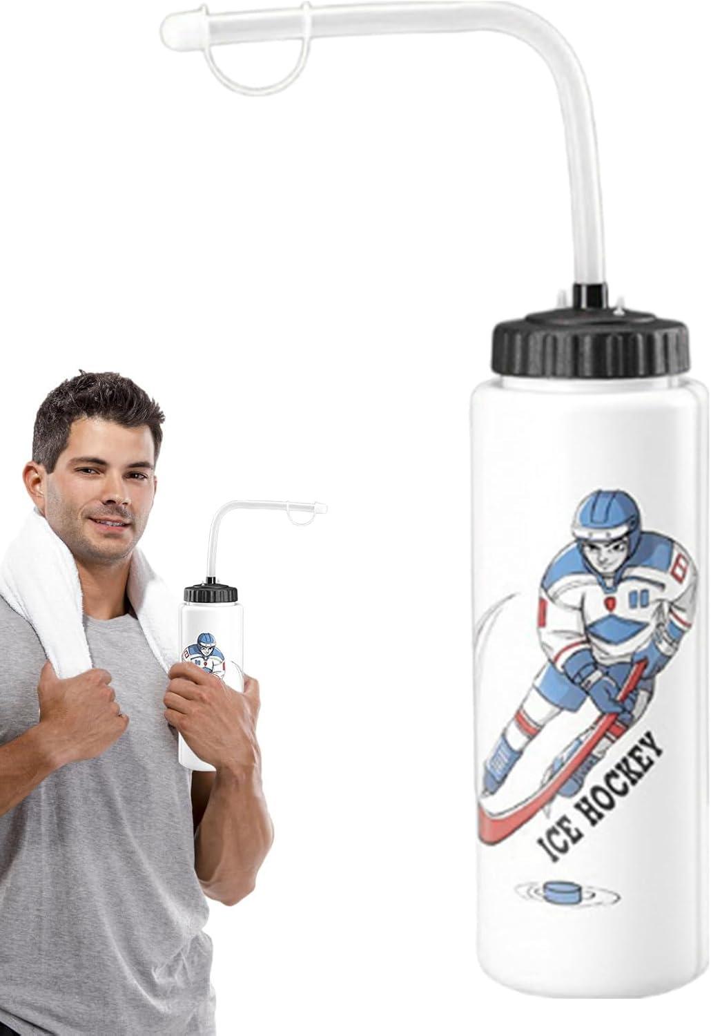 image:imageBouteille deau de hockey Bouteille deau de sport pointe allonge de grande capacit de 1 L de football pour garons quipement de sport pointe tendue pour la randonne le fitnesBlanc 2