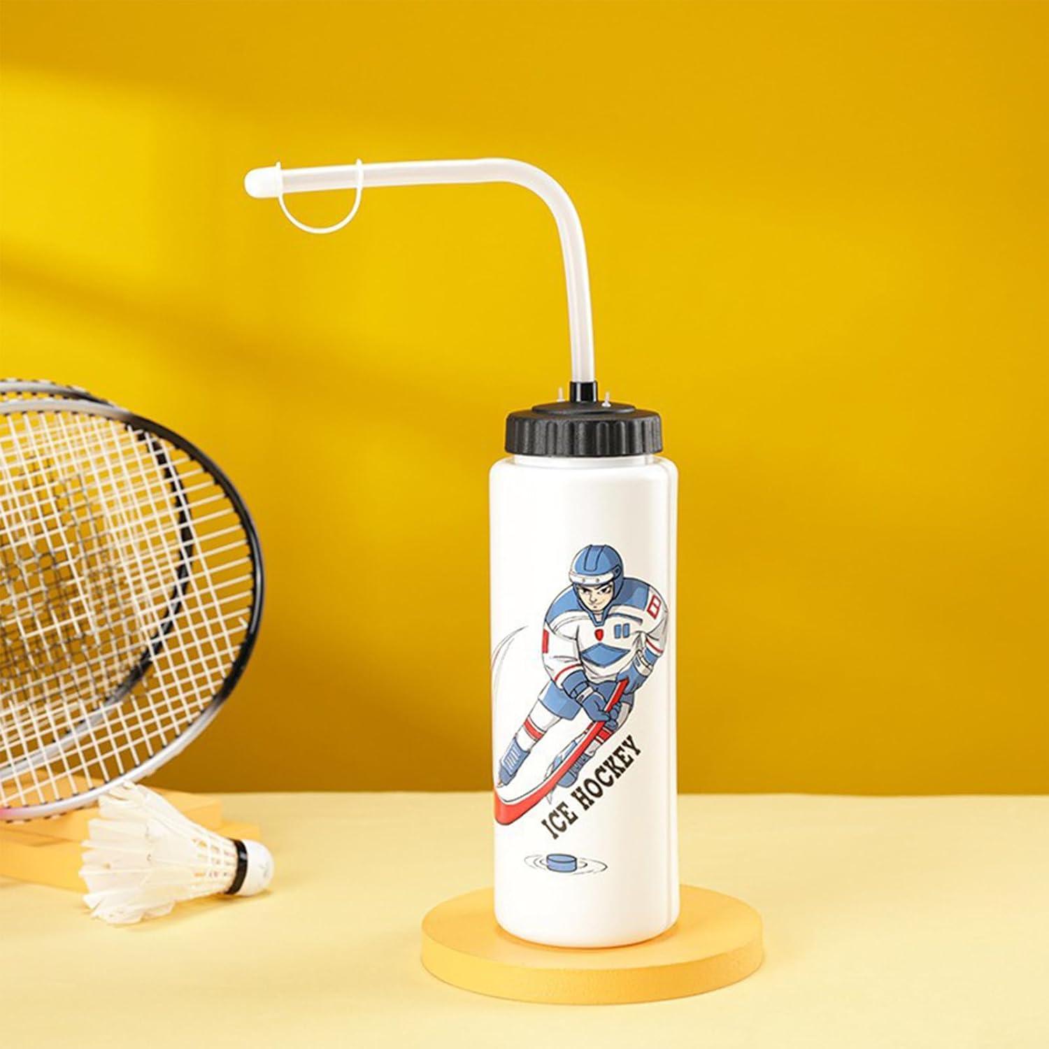 image:imageBouteille deau de hockey Bouteille deau de sport pointe allonge de grande capacit de 1 L de football pour garons quipement de sport pointe tendue pour la randonne le fitnesBlanc 2