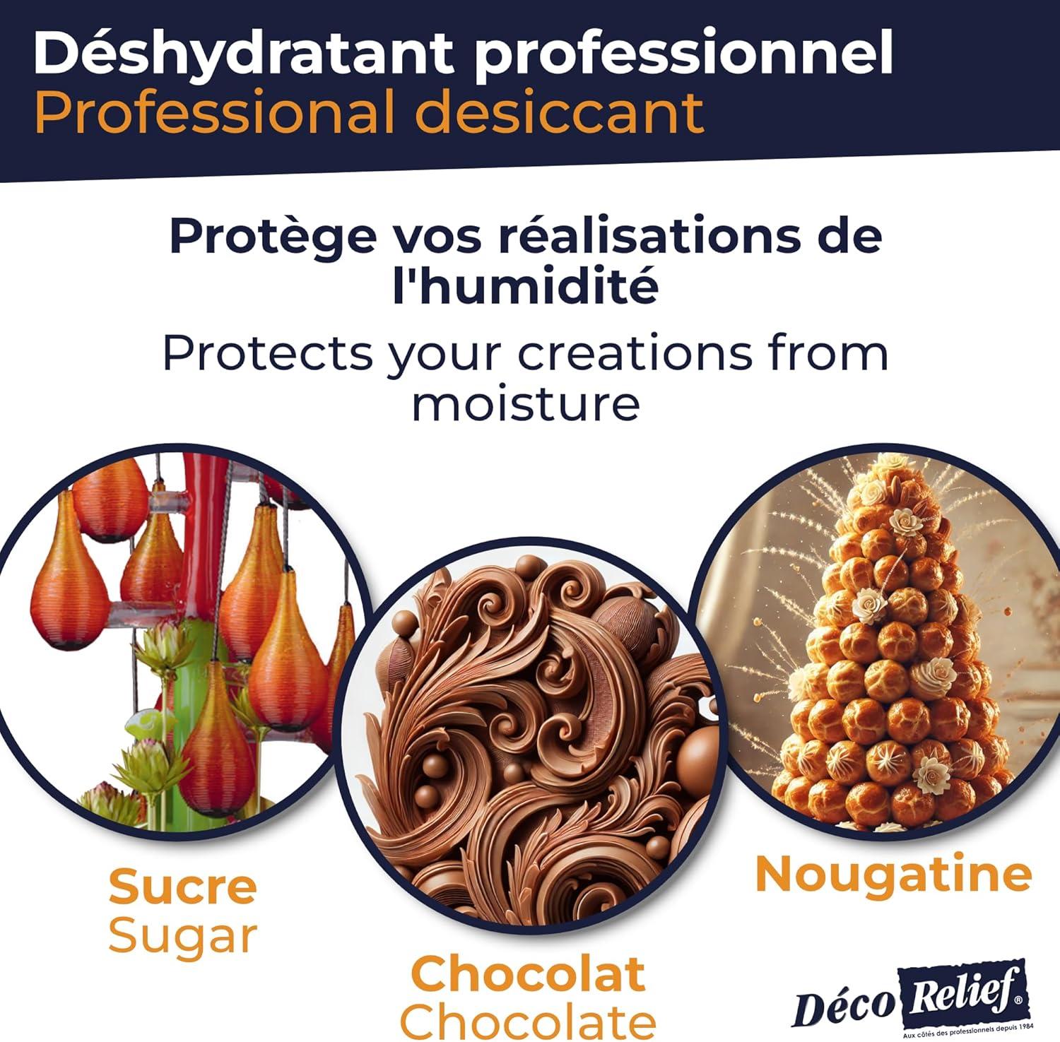 image:imageDco Relief Chlorure de Calcium 1 kg Dshydratant pour Conserver Pices en Sucre Nougatine Chocolat Ingrdient Professionnel Pour Ptisserie Confiserie S64