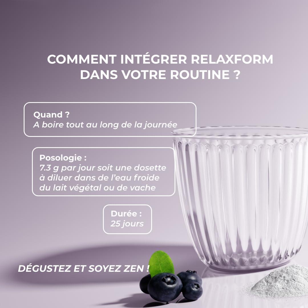 image:imageINOLAB I Relaxation Sommeil AntiStress I Glycine Cristallise 3g Magnsium Bisglycinate Albion TRAACS Givomag I 25 boissons la myrtille