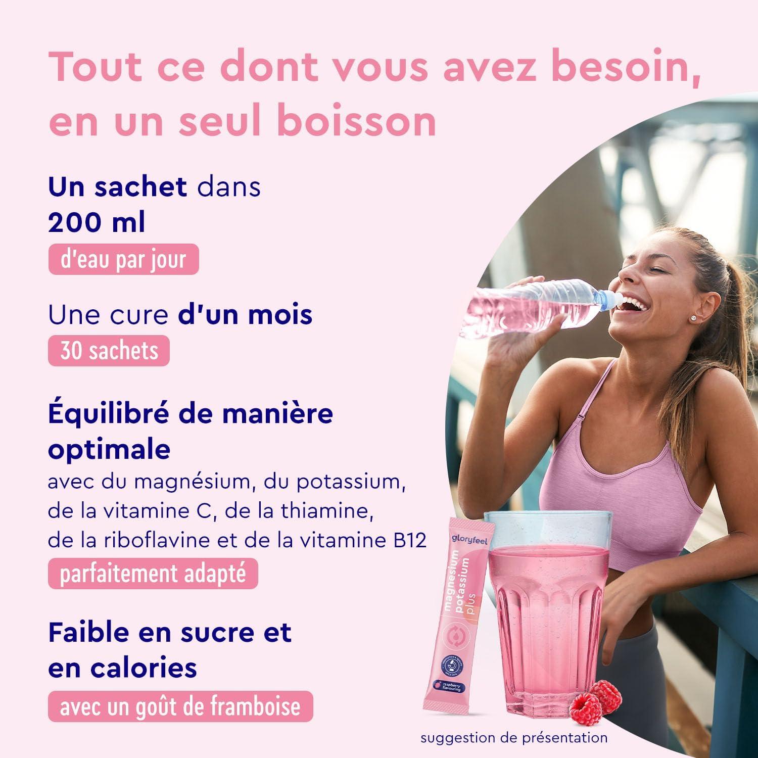 image:imageMagnsium et Potassium Complment Alimentaire avec Vitamines B C Minraux Augmente lnergie amp Soutient les Muscles Rehydratation Aprs Sport Pour Athltes 30 Sachets Got Orange Sans SucreFramboise