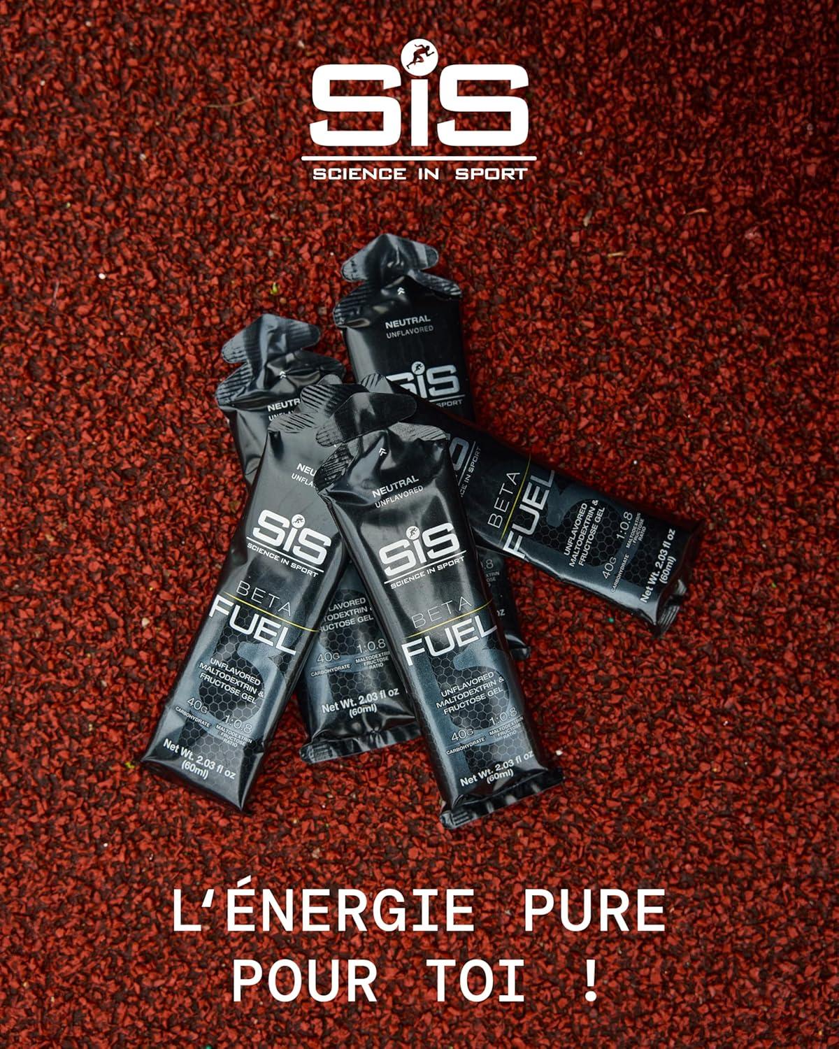 image:imageScience in Sport BETA Fuel Dual Source Gel 6x60ml Fraise Citron vert Gel nergtique avec 40g de glucides Energy Gel facile digrer pour une performance optimaleSans saveur