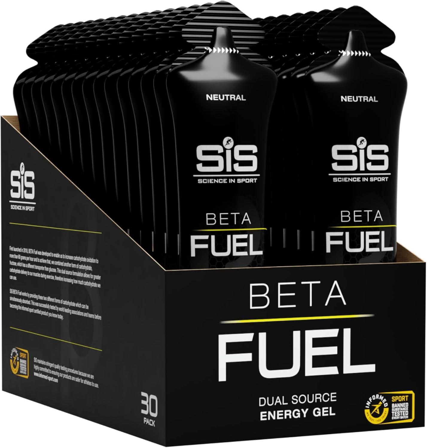 image:imageScience in Sport BETA Fuel Dual Source Gel 6x60ml Fraise Citron vert Gel nergtique avec 40g de glucides Energy Gel facile digrer pour une performance optimaleSans saveur