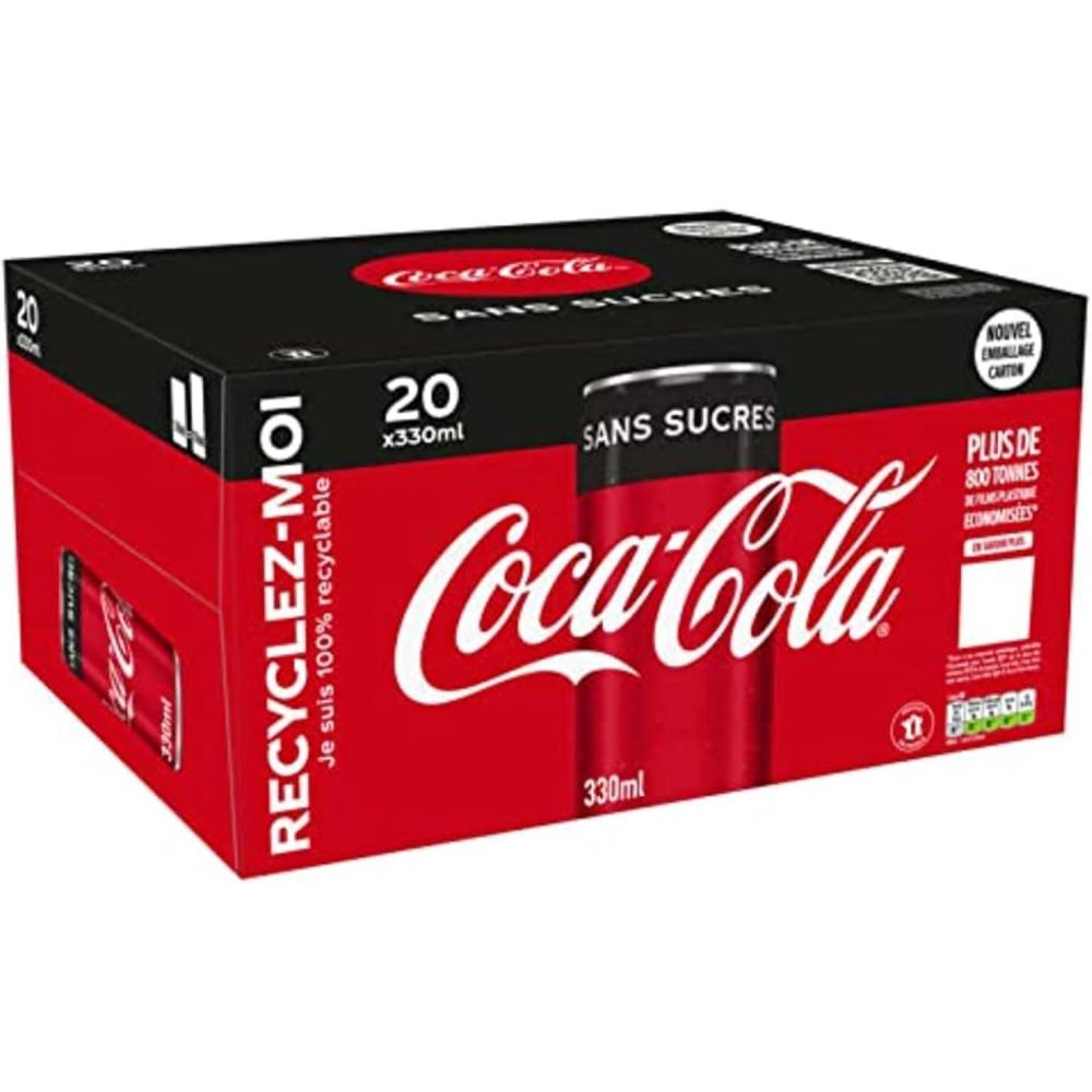 image:imageCOCACOLA Zro Boisson gazeuse aux extraits vgtaux sans sucres 20 x 33 cl