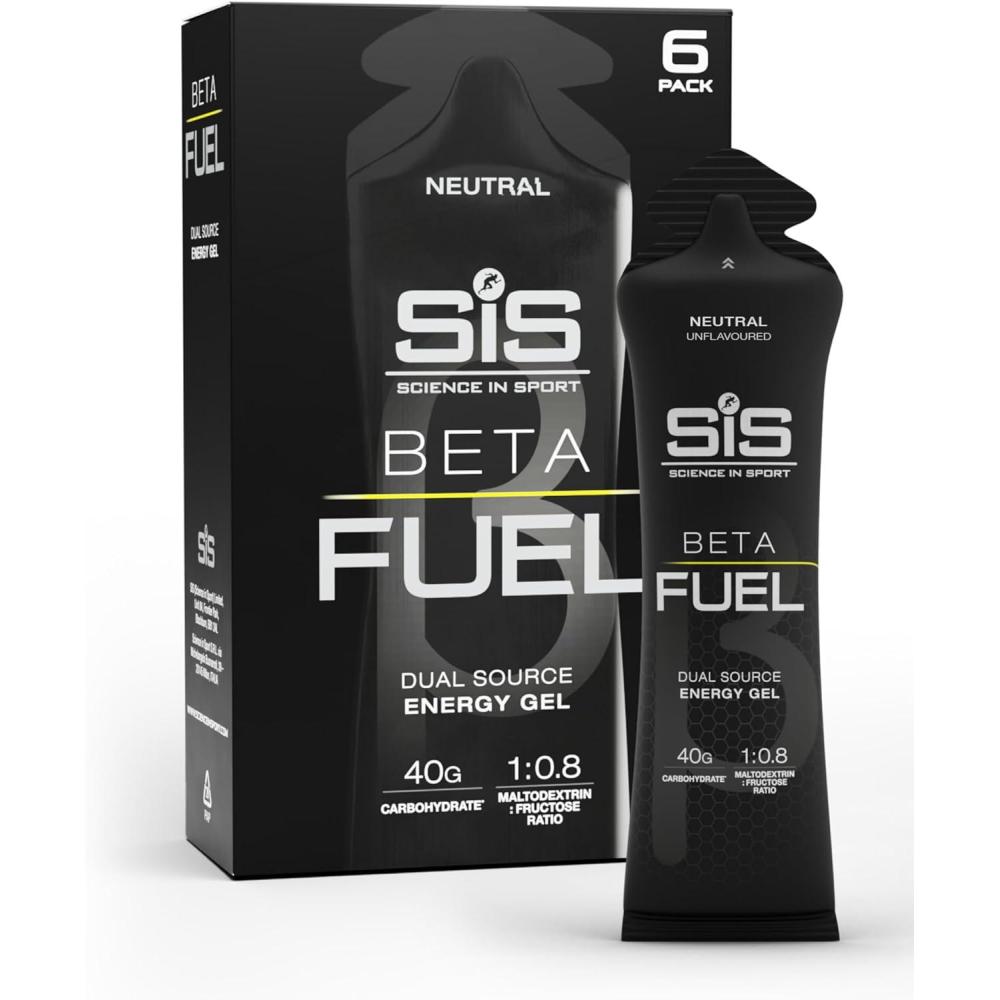 image:imageScience in Sport BETA Fuel Dual Source Gel 6x60ml Fraise Citron vert Gel nergtique avec 40g de glucides Energy Gel facile digrer pour une performance optimaleSans saveur