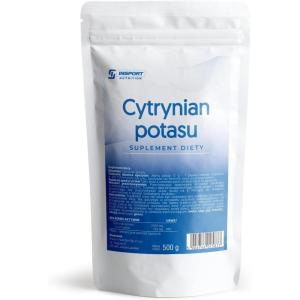 Citrate de potassium – Poudre de 500 g – Sans additifs – 720 mg de potassium pur par portion quotidienne – Emballage étanche avec fermeture éclair – Doypack – INSPORT Nutrition
