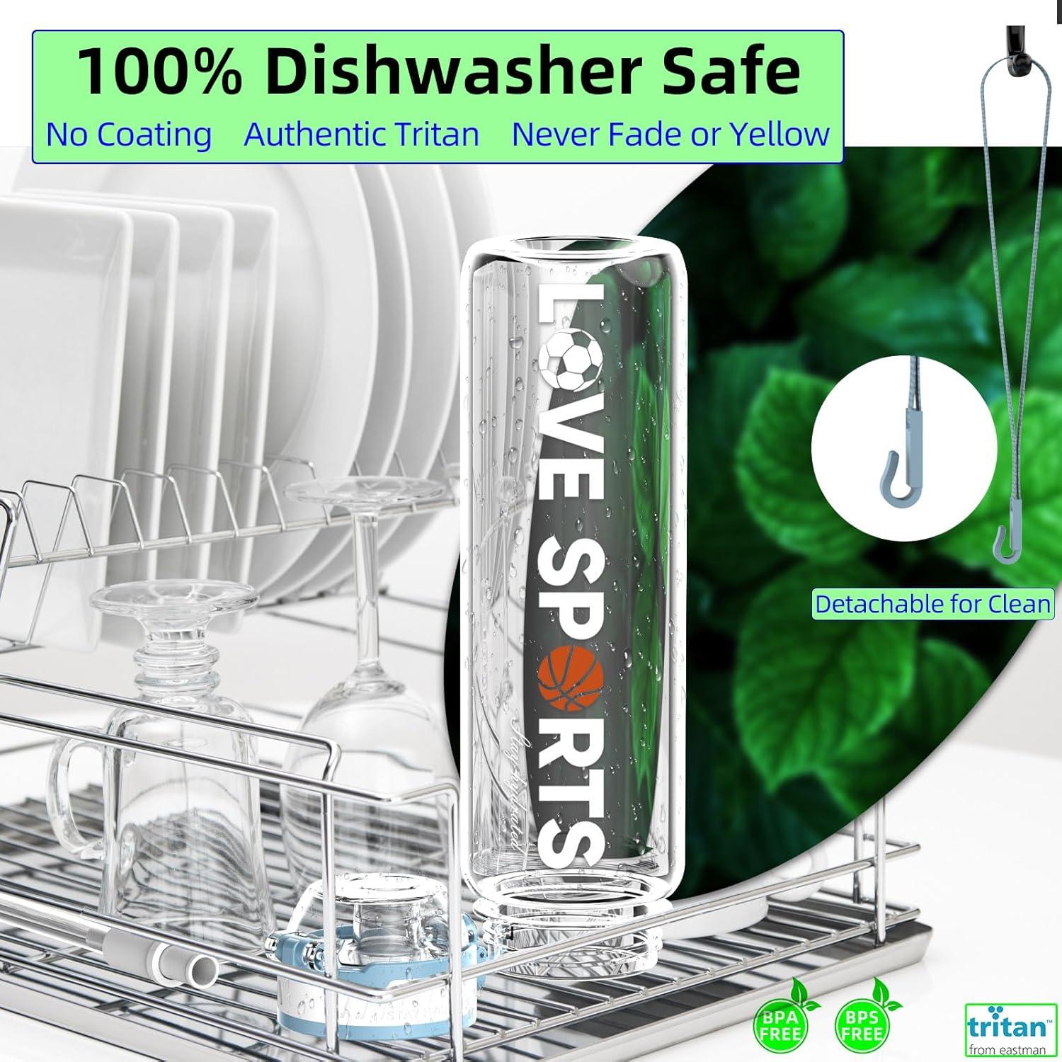 image:imageMYFOREST bouteille deau grand bec pour une gorgepaille amovible pour siroter Marqueur de temps antirayures pour une hydratation motivationnelle rsistant aux chutessans BPA1l Transparent Blanc